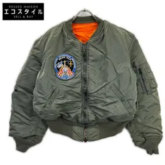 ALPHA INDUSTRIES　アルファインダストリーズ　カーキ MA-1 1968年復刻 パッチ付き フライトジャケット　Mのサムネイル