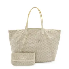 GOYARD ゴヤール サンルイPM トートバッグ ショルダーバッグ コーティングキャンバス PVC レザー ホワイト 白 ポーチ付き のサムネイル