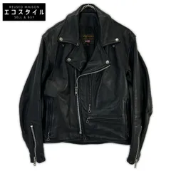 VANSON　バンソン　USA製 ドミネーター ブラック ダブルライダースジャケット　38のサムネイル