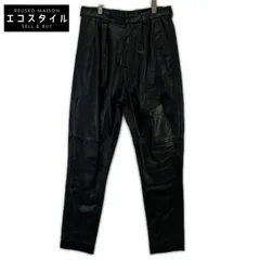 GIVENCHY　ジバンシィ　BM508460D9 ブラック ラムレザー パンツ　48のサムネイル