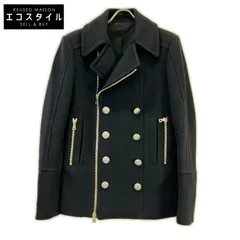 BALMAIN　バルマン　W8H3098T388 ネイビー ウール ダブル ピーコート　44のサムネイル