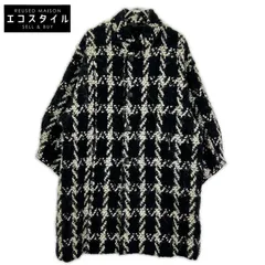 COMMEdesGARCONS　コムデギャルソン　80s GC-050220 ブラック ハウンドトゥース ウール オーバーコート　なしのサムネイル