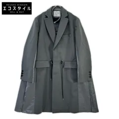 sacai　サカイ　23SS 23-03114M グレー×ネイビー  ウール ナイロン ドッキング チェスターコート　1のサムネイル