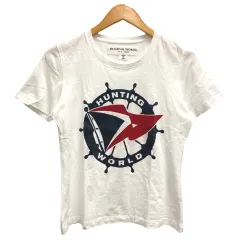 ハンティングワールド HUNTING WORLD Ｔシャツ カットソー クルーネック プリント 半袖 XS 白 ホワイトのサムネイル