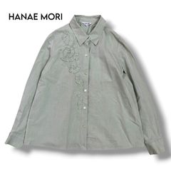 HANAE MORI 蝶々柄 プリーツブラウス ネイビー Mサイズ - メルカリ