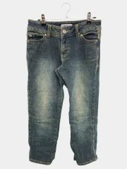 COLZA コルザ デニムパンツ L ブルー クロップド・半端丈 無地 スキニー・タイト テーパード レギュラー ヴィンテージ レディースのサムネイル