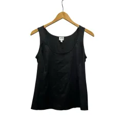アルマーニ コレツィオーニ ARMANI COLLEZIONI タンクトップ クルーネック 無地 シルク混 O.F.A/2011/04714/041 38 黒 ブラックのサムネイル