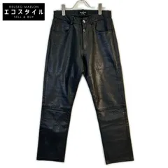 MargaretHowell　マーガレットハウエル　MH-307160 ブラック レザー レザーパンツ　Lのサムネイル