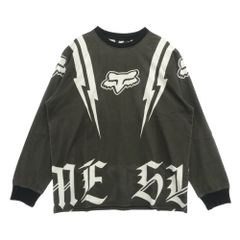 Supreme シュプリーム 25AW FOX RACING L/S TOP フォックスレーシング ロゴプリント 長袖Tシャツ ブラック系 M【極上美品】【中古】のサムネイル