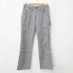 エボワット Et Boite パンツ ジーンズ ストレート ロング チェック 綿 紺 ベージュ ネイビー XSのサムネイル