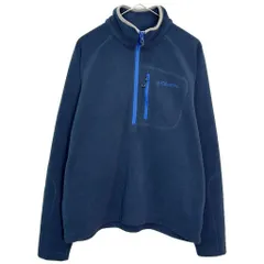 Columbia コロンビア ハーフジップ フリースジャケット アウトドア ネイビー(メンズ L)中古 古着 Y7624のサムネイル