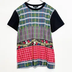 tricot COMME des GARCONS AD2013 トリコ コムデギャルソン チェック 花柄 Tシャツ Ks8-2のサムネイル