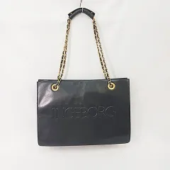 インゲボルグ INGEBORG バッグ トートバッグ レザー ロゴ 型押し チェーン ブラック 黒 のサムネイル