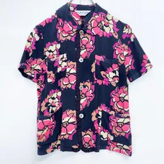 robe de chambre COMME des GARCONS ローブド シャンブル コムデギャルソン シルク 花柄 半袖 シャツ Ks8-3のサムネイル