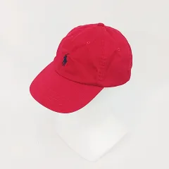 ポロ バイ ラルフローレン Polo by Ralph Lauren 帽子 キャップ コットン 刺繍 レッド 赤 ☆AA★のサムネイル
