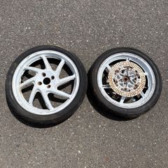 ひ*り様 tzm tzm50r 前後ホイール ブレーキディスク スプロケット付き