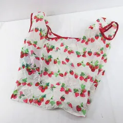 エコバッグ ストロベリープリント ホワイト 白系のサムネイル