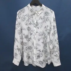 ギャバジンケーティー Gabardine K.T 花柄 長袖 シャツ ブラウス 13+ 白系 ホワイト ボタン 透け感のサムネイル