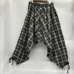 ジュンヤワタナベマン チェック柄 ワイドスラックス サイズL - メルカリ
