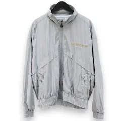 マンシングウェア MUNSINGWEAR ジャケット ジャンパー ブルゾン ジップアップ L 灰系 ライトグレー プリント 裏地 日本製のサムネイル
