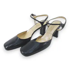 プロポーション ボディドレッシング PROPORTION BODY DRESSING サンダル ストラップ 24.0cm ブラック 黒系 レザー スクエアトゥ のサムネイル