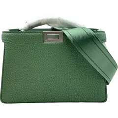 フェンディ FENDI ピーカブーアイシーユーエックスクロス 7VA582 グリーン シルバー金具 レザー レディース ショルダーバッグのサムネイル