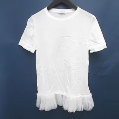 ブルネロクチネリ BRUNELLO CUCINELLI DW5223246 半袖 Tシャツ カットソー フリル S 白系 ホワイト イタリア製 チュール 無地のサムネイル