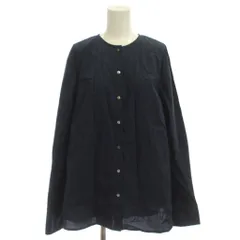 エトレトウキョウ ETRE TOKYO 24SS ノーカラーバックオープンシャツ ブラウス F 紺 長袖 /JPのサムネイル