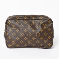 LOUIS VUITTON ルイヴィトン トゥルーストワレット23 コスメポーチ クラッチバッグ ポーチ モノグラム ブラウン 美品 中古 4a006084のサムネイル