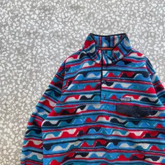 [ Archive アーカイブ Y2K ] patagonia / 10's SYNCHILLA snap-T パタゴニア　スナップT 総柄　フリースジャケット　ユニセックス　アウトドアのサムネイル