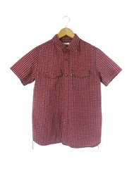 エーグル AIGLE シャツ 半袖 チェック ボタン サイズXS レッド系 QQQのサムネイル