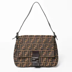 極美品 FENDI フェンディ マンマバケット ワンショルダーバッグ 26325 ズッカ柄 ブラウン ヴィンテージ シルバー金具 中古 4a006218のサムネイル