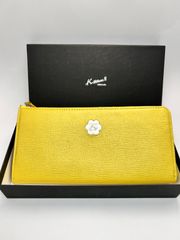 kitamura キタムラ 長財布 イエロー  レザー S4
