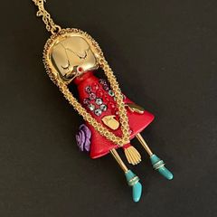 ベネチアンガラス MURANO ドールモチーフ ネックレス ピンク - メルカリ