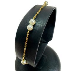MIKIMOTO/ミキモト】アコヤ真珠3.8mm×9P ブレスレット K18ゴールド 18