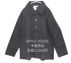 未使用品 APPLE HOUSE　シャツジャケット　長袖　ブラック系　綿100％　定価13,000円