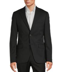 ハート シャフナー マルクス メンズ アウター ジャケット・ブルゾン ウール コート Hart Schaffner Marx Modern Fit Black Solid Wool Blend Spoのサムネイル