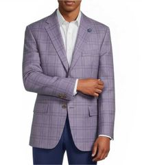 ハート シャフナー マルクス メンズ アウター ジャケット・ブルゾン コート Hart Schaffner Marx New York Modern Fit Plaid Sport Coat Purpのサムネイル