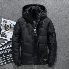 ダウンジャケット メンズ 軽量 冬物 冬服 メンズ アウター ダウン ジャケット ダウンコート フード ハイネック 防寒 紳士 男性 ファッション 秋 冬 luchuan01 M0808-NTU5-1のサムネイル