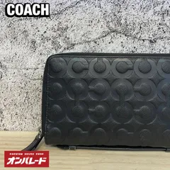 COACH コーチ オプアート ラウンドファスナー オーガナイザー PVC