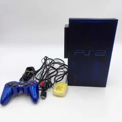 ソニー PlayStation 2 PS2 プレイステーション2 ミッドナイトブルー SONY ゲーム機 本体 PS2専用ネットワークアダプター SCPH-10350 付き(※HDDなし)のサムネイル