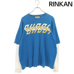 グッチ  23SS  677425 XJEUN ミラーロゴレイヤード長袖カットソー メンズ Mのサムネイル