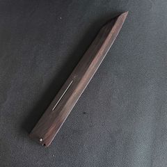 3295 マグロ包丁鞘付き 刃渡700mm 鮪包丁 反り 人工象牙三本黒巻八角柄