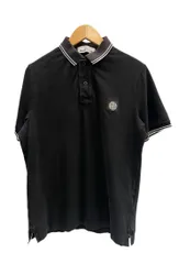 ストーンアイランド STONE ISLAND SLIM FIT ロゴパッチ 半袖カットソー 黒 半袖ポロシャツ ブラック Mサイズ 101MT-6660のサムネイル