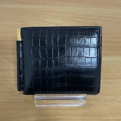 トムフォード マネークリップ クロコ型押し レザー 二つ折り財布