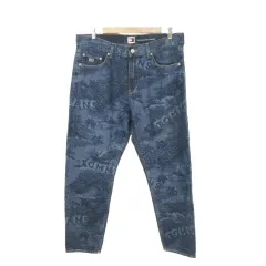 トミー TOMMY JEANS ISAAC RELAXED TAPERED デニム ジーンズ 34 30 青 ブルー インディゴ 総柄 /MN39 ■GY50のサムネイル