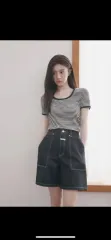 マリテフランソワジルボー Uネック ストライプ 半袖 リンガーTシャツ コ・ユンジョン(GO YOUNJUNG)着用のサムネイル