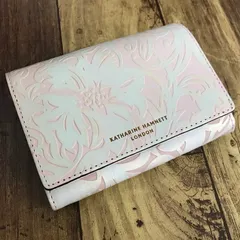 KATHARINE HAMNETT LONDON キャサリン・ハムネット・ロンドン 二つ折り財布 ピンク【F1729-004】のサムネイル