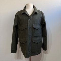 【美品・アメリカ製】FILSON MACKINAW WOOL CRUISER JACKET FOREST GREEN M
