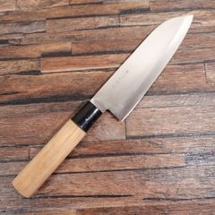 本銘 源光三郎作 三徳包丁 研ぎ済 万能包丁 本割込 最上 両刃 刃渡